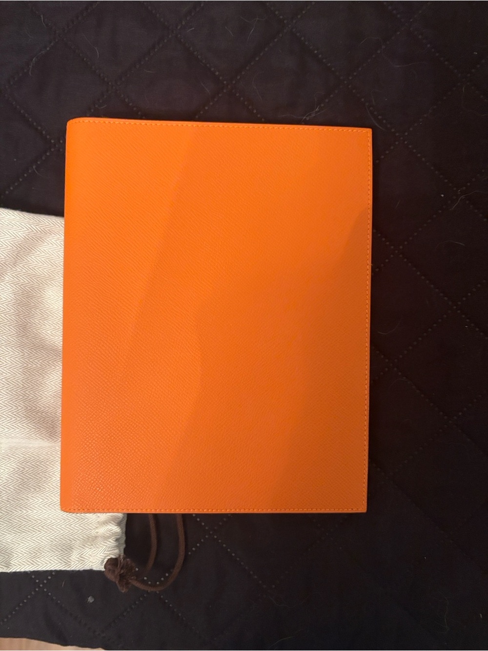 Hermès Ulysse MM Notepad Cover in Orange Epsom Leather